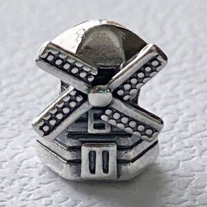Authentic Pandora Silver Windmill Charm ~ Retired/ Rare
